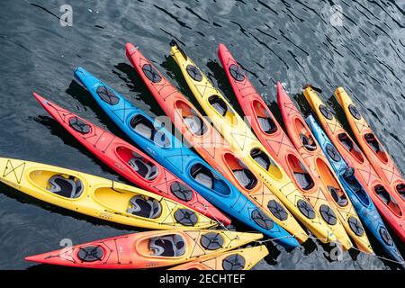 Kayaks de mer sur l'offre de rêve de Chicagod dans le sud-est de l'Alaska Une façon intime de découvrir les eaux arctiques de l'Alaska côte Banque D'Images