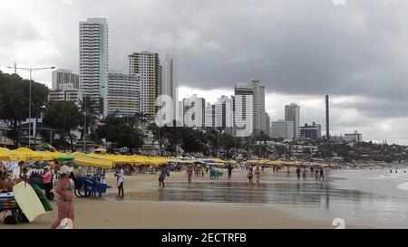 La vie sur la plage à Ponta Negra, Natal Banque D'Images