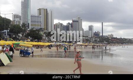 La vie sur la plage à Ponta Negra, Natal Banque D'Images