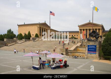 les marches rocheuses au musée d'art de philadelphie de pennsylvanie états-unis Banque D'Images