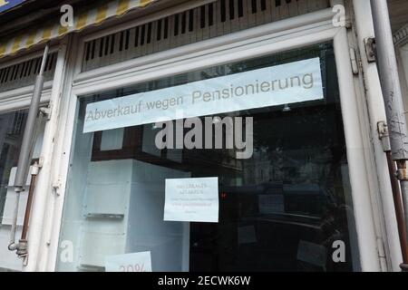 Wien, Alser Straße 36, aufgelassenes Geschäft, Musikhaus Banque D'Images