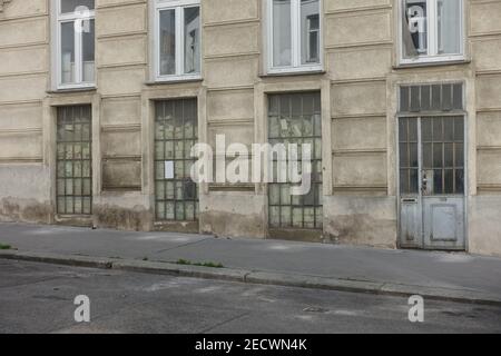 Wien, Fockygasse, altes Lager Banque D'Images