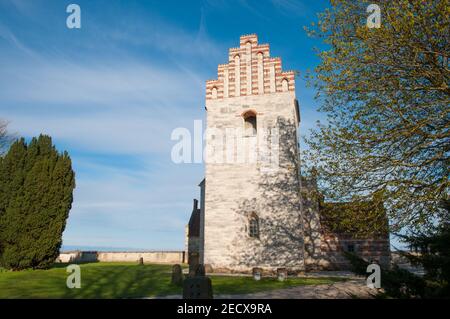 Ancienne église Hojerup sur Stevns au Danemark Banque D'Images