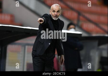 La Spezia, Italie. 13 février 2021. La Spezia, Italie, stade Alberto Picco, 13 février 2021, Stefano Pioli entraîneur de l'AC Milan pendant Spezia Calcio vs AC Milan - football italien série A match Credit: Matteo Papini/LPS/ZUMA Wire/Alay Live News Banque D'Images