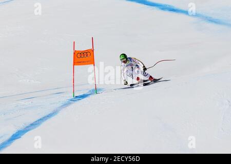 Cortina, Italie. 14 février 2021. SANDER Andreas GER pendant 2021 FIS Alpine World SKI Championships - Downhill - hommes, course de ski alpin à Cortina (BL), Italie, février 14 2021 crédit: Independent photo Agency Srl/Alay Live News Banque D'Images