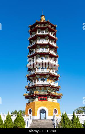 Pagoda ci'en, zone panoramique nationale du lac Sun Moon, comté de Nantou, Taïwan Banque D'Images