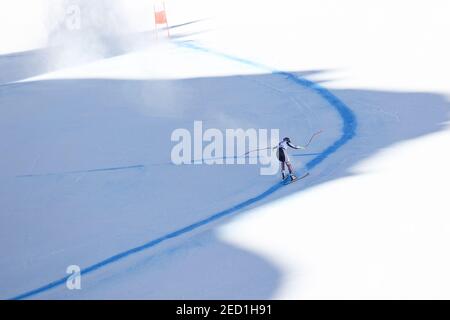 Cortina (BL, Italie. 14 février 2021. Cortina (BL), Italie, Vertigine, 14 février 2021, MUZATON Maxence FRA séquence d'automne pendant la descente masculine à Cortina d'Ampezzo pendant 2021 FIS Championnats du monde ALPIN DE SKI - descente - hommes - course de ski alpin crédit: Luca Tedeschi/LPS/ZUMA Wire/Alay Live News Banque D'Images