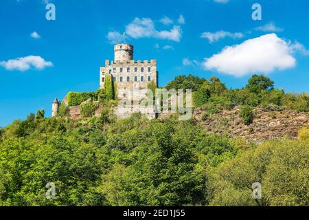 Château Pyrmont dans les RE, Eifel, Rhénanie-Palatinat, Allemagne Banque D'Images