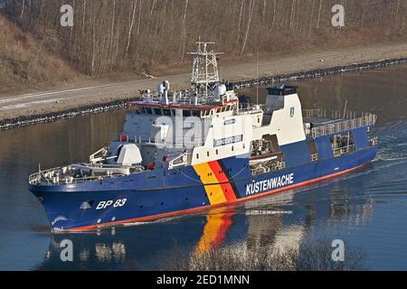 Navire de patrouille Coastgurd MAUVAIS DUEBEN Banque D'Images