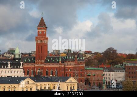 Ville de Helsingborg en Suède, un jour d'automne Banque D'Images