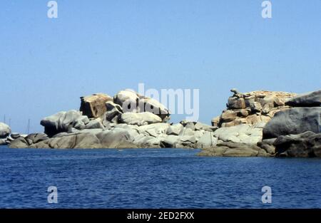 Île de Lavezzi, Corse, France (scanné à partir de colorslide) Banque D'Images