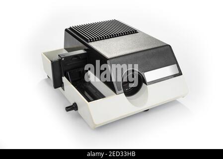 Projecteur de photographie de diapositives vintage sur un blanc Banque D'Images