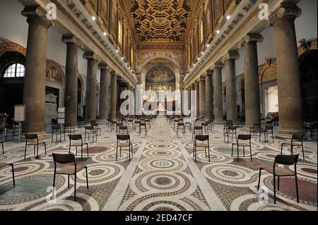 Italie, Rome, basilique Santa Maria in Trastevere Banque D'Images