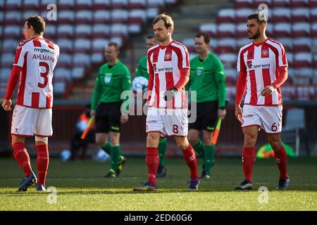 Aalborg, Danemark. 14 février 2021. Iver Fossum (8) d'AAB vu pendant le match 3F Superliga entre Aalborg Boldklub et Randers FC au parc Aalborg Portland à Aalborg. (Crédit photo : Gonzales photo/Alamy Live News Banque D'Images
