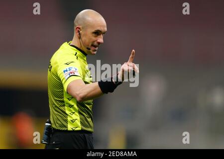 Milan, Italie. 14 février 2021. Milan, Italie, stade Giuseppe Meazza, 14 février 2021, Michael Fabbri pendant FC Internazionale vs SS Lazio - football italien série A match Credit: Francesco Scaccianoce/LPS/ZUMA Wire/Alay Live News Banque D'Images