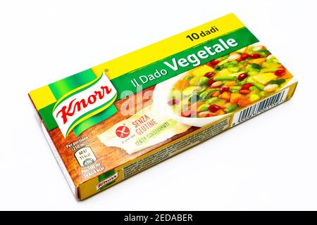 Cube de bouillon de légumes KNORR. Knorr est une marque d'Unilever Banque D'Images