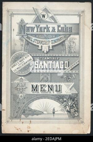 DÎNER (tenu par) MAIL COMPAGNIE DE NAVIRE À VAPEUR (at) SANTIAGO À CIENFUEGOS (SS.) Banque D'Images