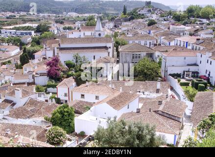 Obidos, Portugal, bâtiments, architecture, paysages Banque D'Images