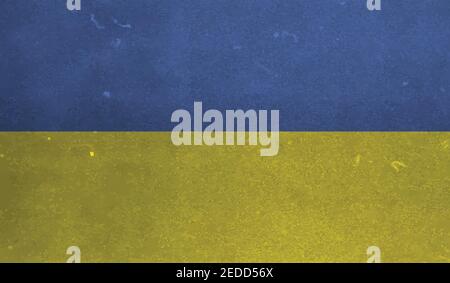 Drapeau national de l'Ukraine. Bannière standard contexte ukrainien Pays Illustration de Vecteur