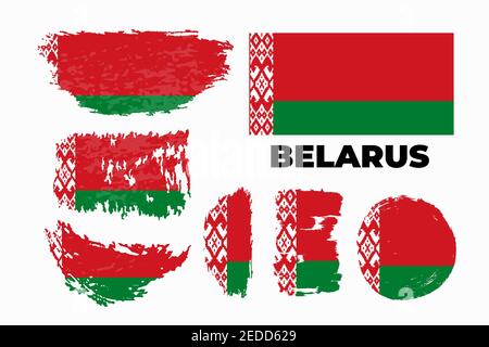 Grunge drapeau de la Biélorussie. Illustration vectorielle de la texture de grunge Illustration de Vecteur