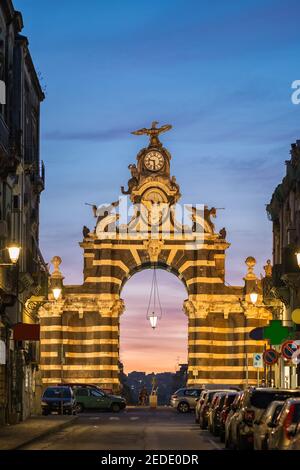 Arche Giuseppe Garibaldi à Catane, Sicile Banque D'Images