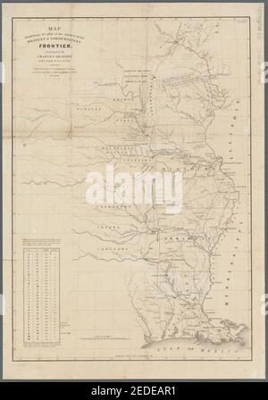 Carte illustrant le plan des défenses de l'Ouest et frontière nord-ouest Banque D'Images