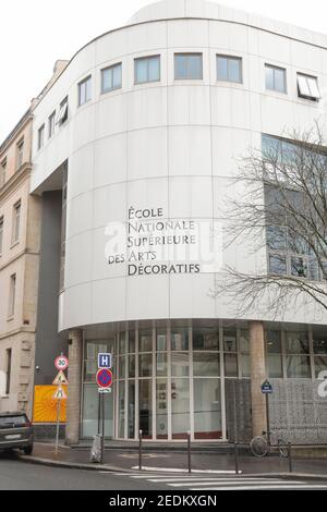 ECOLE NATIONALE SUPÉRIEURE DES ARTS DECORATIFS A PARIS Banque D'Images