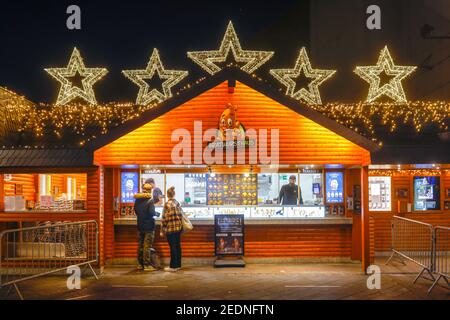 20.11.2020, Bochum, Rhénanie-du-Nord-Westphalie, Allemagne - Bratwursthaus, le snack-bar le plus populaire de Bochum au Triangle des Bermudes dans le centre-ville de Bochum i Banque D'Images