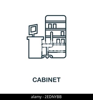 Icône armoire. Illustration simple de la collection de meubles. Icône Cabinet créatif pour la conception Web, les modèles, les infographies Illustration de Vecteur