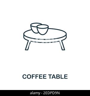 Icône Table café. Illustration simple de la collection de meubles. Icône Creative Coffee Table pour la conception Web, les modèles, les infographies Illustration de Vecteur