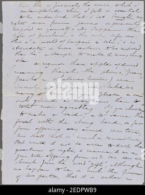 Tappan, (Caroline), lettre à. 5 septembre (1851). Copie dans la main de SAPH Banque D'Images