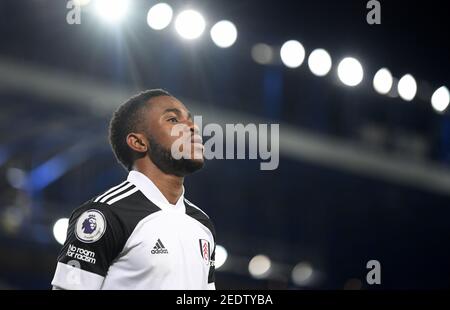 Ademola Lookman de Fulham pendant le match de la Premier League à Goodison Park, Liverpool. Date de la photo: Dimanche 14 février 2021. Banque D'Images