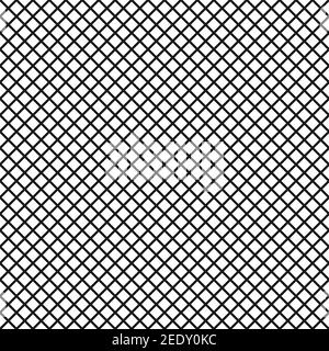 Arrière-plan à carreaux sans couture. Motif losange diagonal. Texture géométrique sans couture. Motif mosaïque. Illustration vectorielle en quadrillé. Noir et blanc Illustration de Vecteur