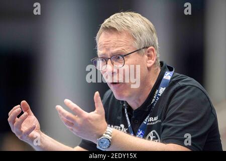 Eat, Allemagne. 2021. Coach Gudmundur GUDMUNDSSON (MTM) gestuelle, gestuelle, handball 1er Bundesliga, 18e jour de match, TUSEM Essen (TUE) - MT Melsungen (MTM) 28:35, le 02/11/2021 à Essen/Allemagne | usage dans le monde crédit: dpa/Alay Live News Banque D'Images