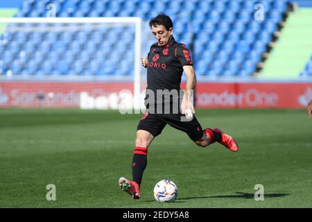 Mikel Oyarzabal de Real Sociedad pendant le championnat d'Espagne la Match de football de la Ligue entre Getafe CF et Real Sociedad sur Février / LM Banque D'Images