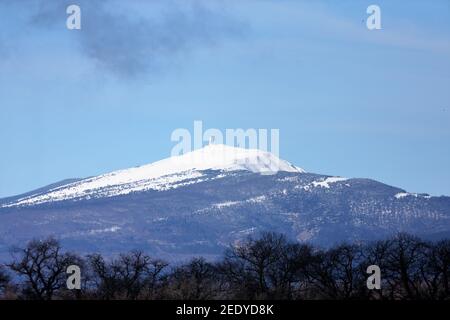 Illustration du Mont Ventoux au Tour de la Provence, Stage 3, Istres au &#x80;Â&#x93; Chalet Reynard ( Mont Ventoux ) le 13 février 2021 à Bédoin, France - photo Laurent Lairys / DPPI / LiveMedia/Sipa USA Banque D'Images