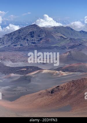 Belle photo du paysage à Haleakala, le volcan de l'est de Maui dans l'île hawaïenne de Maui. Banque D'Images