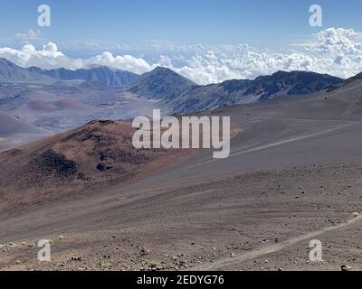 Belle photo du paysage à Haleakala, le volcan de l'est de Maui dans l'île hawaïenne de Maui. Banque D'Images