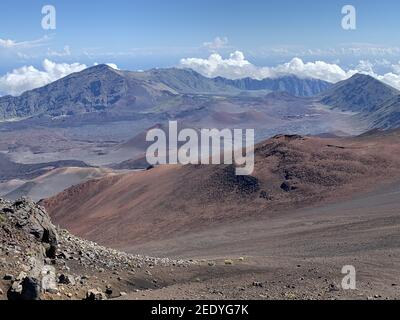 Belle photo du paysage à Haleakala, le volcan de l'est de Maui dans l'île hawaïenne de Maui. Banque D'Images