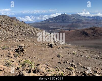 Belle photo du paysage à Haleakala, le volcan de l'est de Maui dans l'île hawaïenne de Maui. Banque D'Images