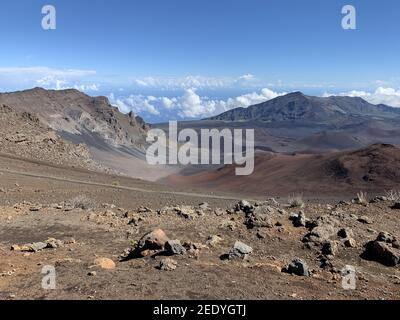 Belle photo du paysage à Haleakala, le volcan de l'est de Maui dans l'île hawaïenne de Maui. Banque D'Images