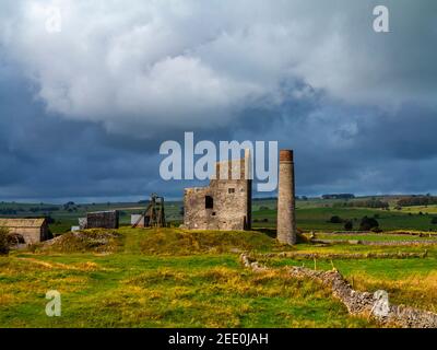 Magpie Mine près de Sheldon la dernière mine de plomb en activité du Derbyshire Peak District England UK a fermé ses portes en 1958 après deux cents ans de production. Banque D'Images