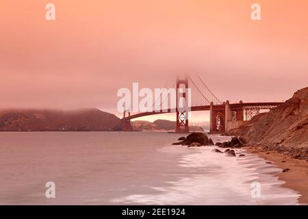 Golden Gate Bridge à San Francisco, California, United States Banque D'Images