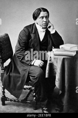 Charles Haddon (C.H.) Spurgeon (1834–1892), un ministre baptiste et pasteur populaire et influent du Metropolitan Tabernacle de Londres, connu sous le nom de « Prince des prédicateurs », spectacle dans ses plus jeunes années, vers 1860. Banque D'Images