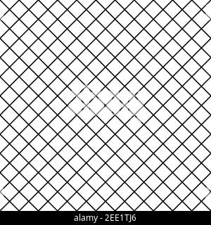 Arrière-plan à carreaux sans couture. Motif losange diagonal. Texture géométrique sans couture. Motif mosaïque. Illustration vectorielle en quadrillé. Noir et blanc Illustration de Vecteur