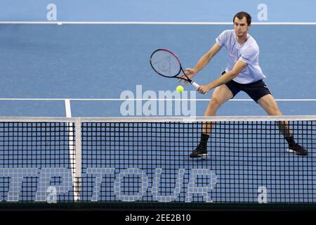 Sofia, Bulgarie - 12 novembre 2020 : Jamie Murray, de la Grande-Bretagne (en photo), et Neal Skupski, de la Grande-Bretagne, en action lors de leur double demi-finale Banque D'Images