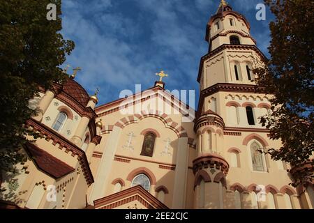 Église orthodoxe Saint-Nicolas à Vilnius, Lituanie Banque D'Images