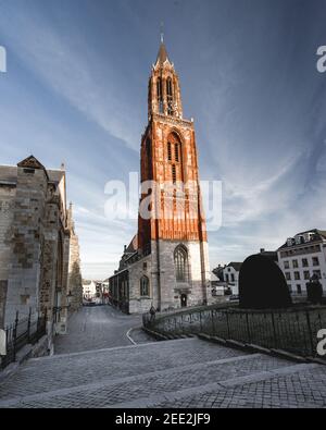 Le célèbre Saint Janskerk, dans le centre de Maastricht, aux pays-Bas. Banque D'Images