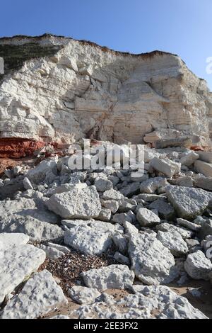 Falaise et rochers à Hunstanton, Norfolk, Royaume-Uni Banque D'Images