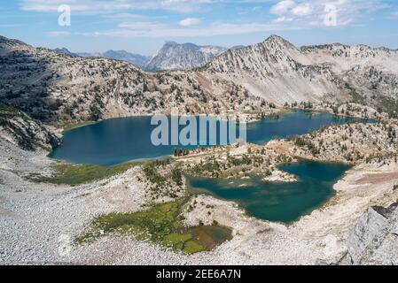 Lacs subalpins dans les montagnes Wallowa de l'Oregon. Banque D'Images